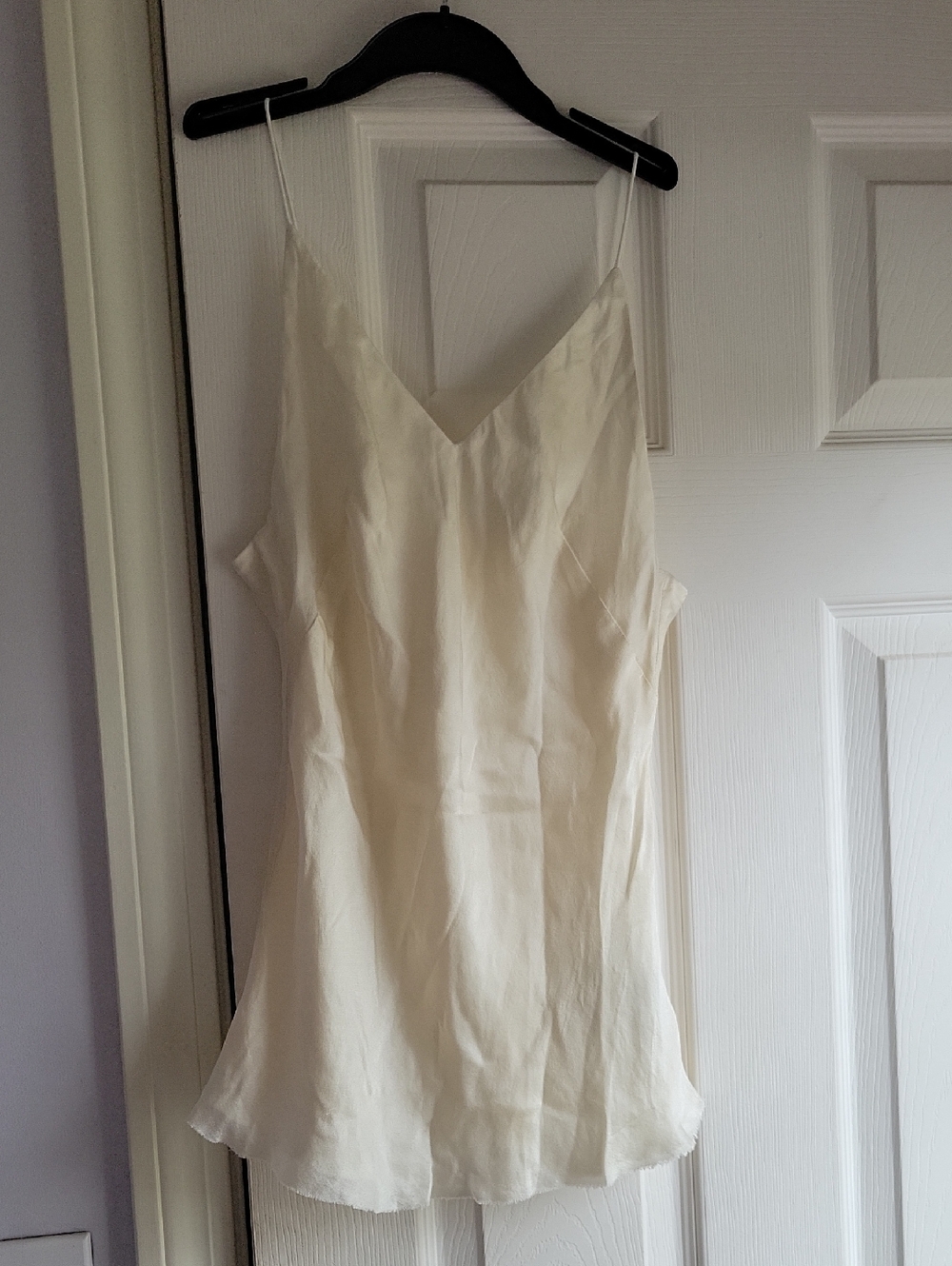 Ivory Silk-Look Slip Dress In Like New